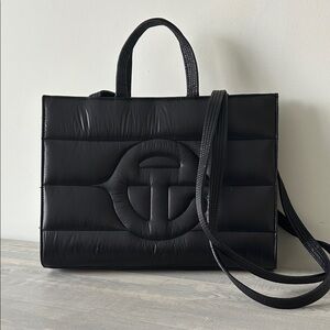 Telfar Black Puffer Tote Bag